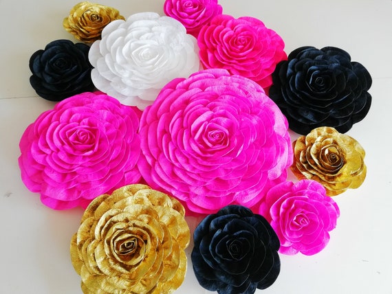 Black Paper Flowers 