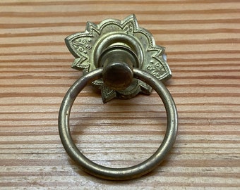 Vintage, Ornate, Cast Brass, Ring Pull.  (Jan35bag))
