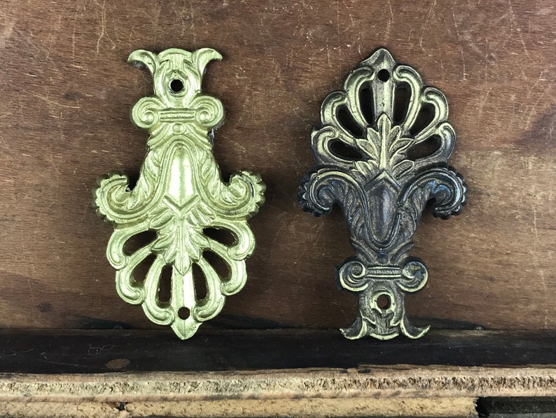 Vintage Brass Finish Decorative Stamped Furniture Trim Etsy