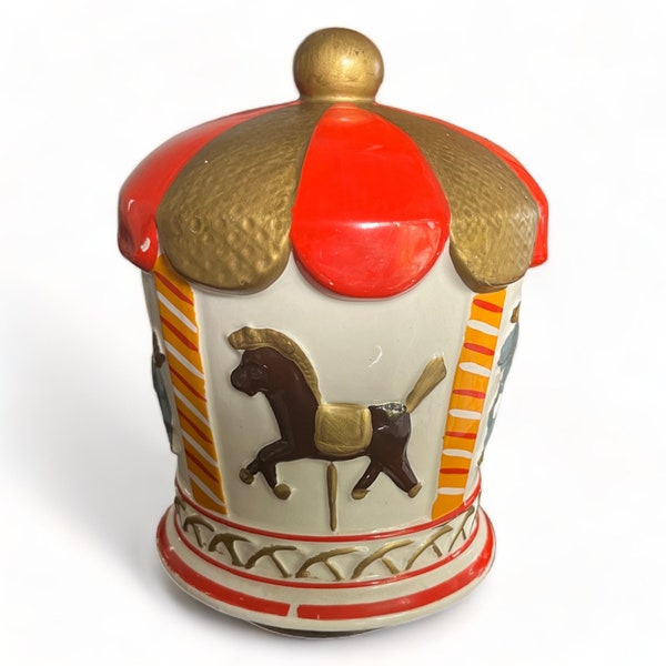 1971 Berman & Anderson Ceramic Musical Merry-Go-Round from the Musical CAROUSEL