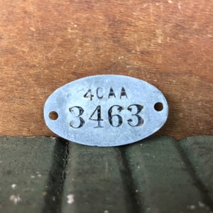 Vintage metal locker numbers