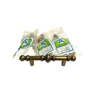 Amerock Corporation American Classic Antique Brass Pull BP-742-BB 3&quot; Center Lot of 4