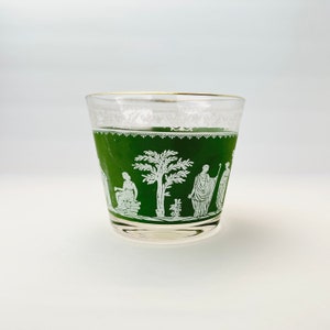 Vintage Wedgewood Jasperware Green Grecian Jeanette Hellenic Glass Ice Bucket