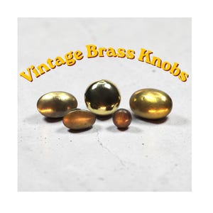 Vintage Solid Brass Knobs Mixed Set Cabinet Drawer Pulls Heavy Hardware