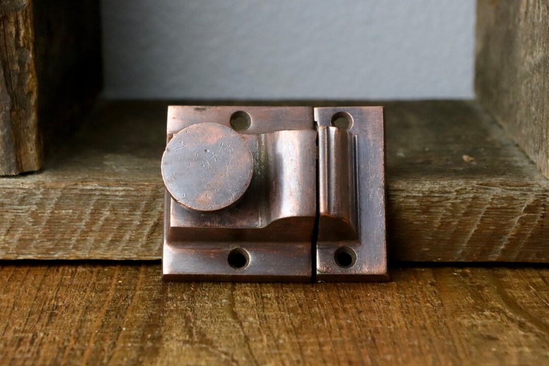 Vintage Hardware, Vintage Latch, Japanned, Copper Latch