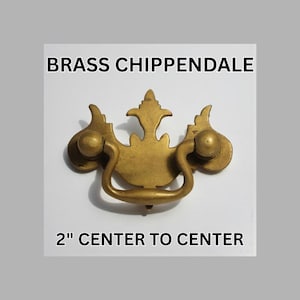 Solid Brass Chippendale Bail Pull | Antique Furniture Hardware
