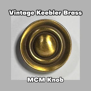 Vintage Keebler Brass Co. MCM Cabinet Knob | 1.25” Solid Brass Drawer Pull