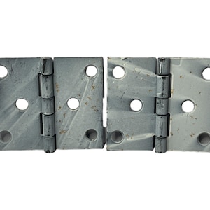 Vintage Marbled Gray & White Butt Hinges - 2&quot; x 2 1/4&quot; (Pair)