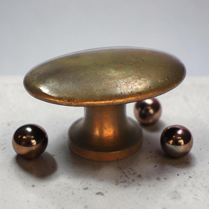 Vintage Solid Brass Knobs Mixed Set Cabinet Drawer Pulls Heavy Hardware image 11