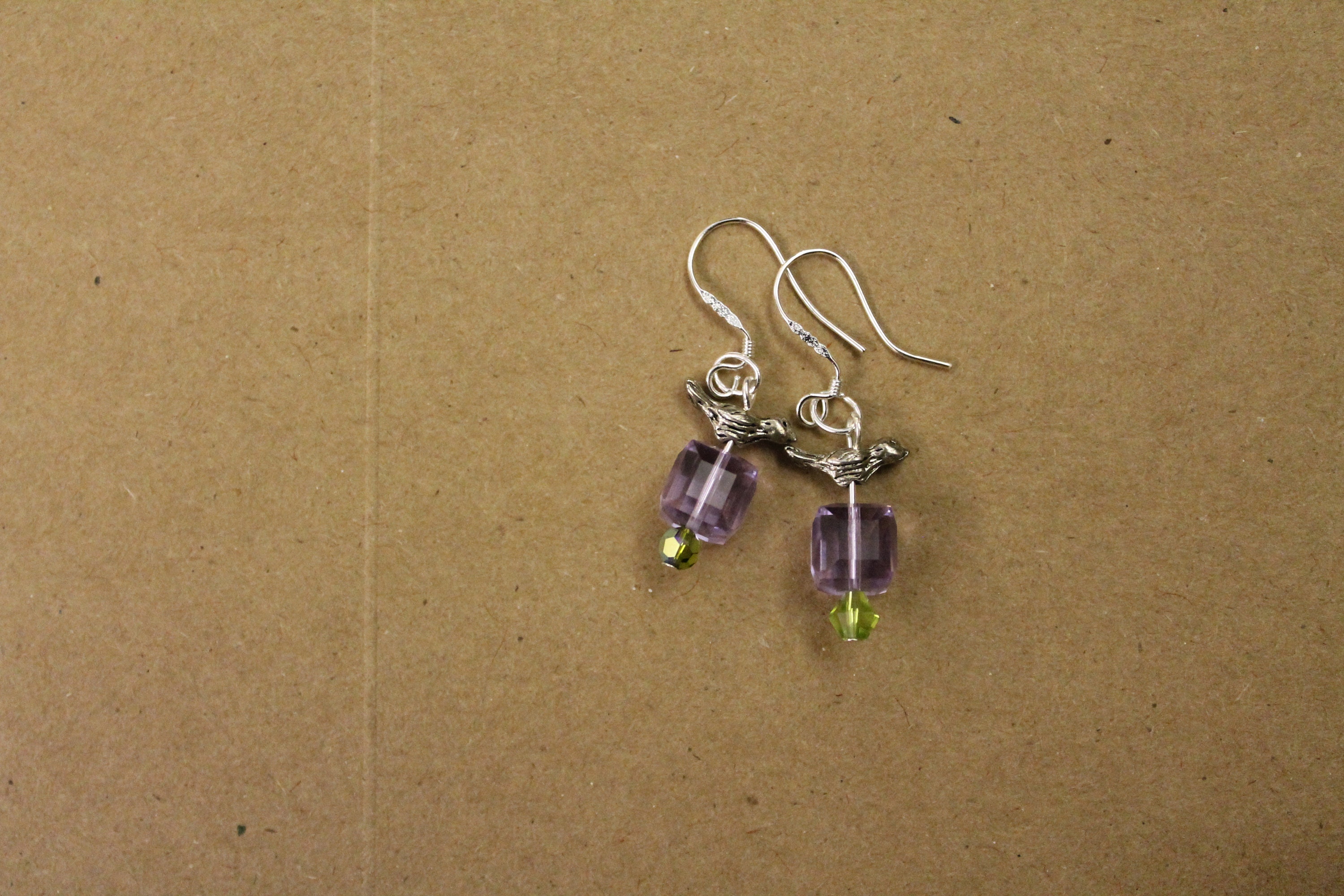 swarovski bird earrings
