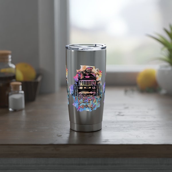 Jeepsy Soul LTM Vagabond 20oz Tumbler, jeep tumbler, unique tumbler, gift tumbler, graphic tumbler, love jeeps tumbler, cool tumbler