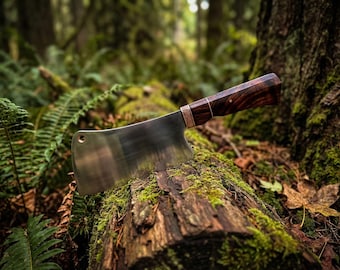 Handmade Cleaver with Desert Ironwood handle