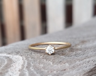VR3 ROMANTISCH & ZART – Verlobungsring Roségold – Brillant, Diamant, klassisch, 6-Krappenfassung, Antragsring, Vorsteckring, Brillantring
