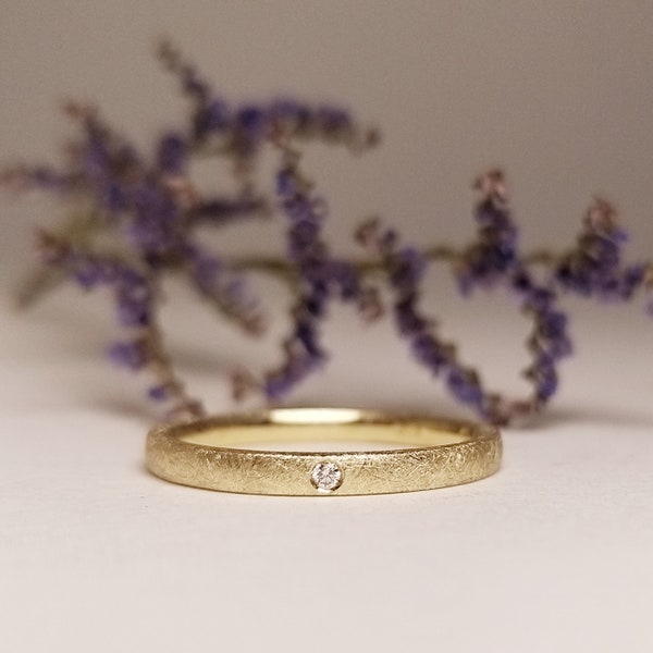 SCHLICHT & BRILLANT - schlichter, minimalistischer Verlobungsring in Gold - Brillantring