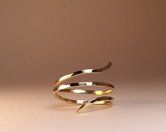 Anillo de oro R5 ENVUELTO ALREDEDOR DEL DEDO :-) Anillo de serpiente, anillo individual hecho a mano, anillo de compromiso, anillo envolvente