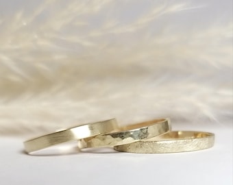 86 ZARTES BAND Freundschaftsring, Verlobungsring, Bandring schlichter Goldring ohne Stein