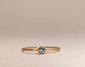 VR62 AQUAMARINE & ROSE – Rose Gold Engagement Ring – simple, light blue, delicate, individual, romantic – proposal ring, aquamarine ring handmade
