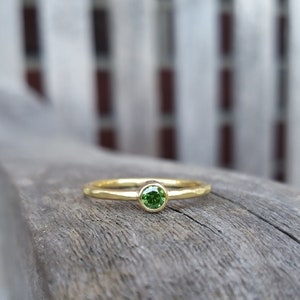 24 GREEN DIAMOND – Engagement ring gold – individual, unusual, forged – proposal ring, diamond ring, diamond ring handmade