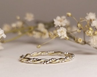 Gold & Silver - ROMATIC accessory ring cord ring "WE TWO"