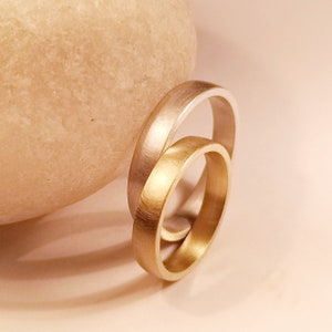 STRAIGHT & ROUNDED wedding rings wedding rings in silver and gold