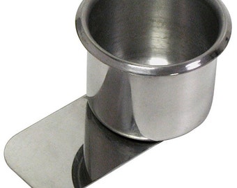 10 Stainless Steel Slide-Under Cup Holders - 10 ct. - Build Your Own Poker Tables
