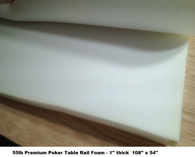1 55lb Poker Table Rail Foam 9' X 4.5' Build Your Own Poker Tables Etsy