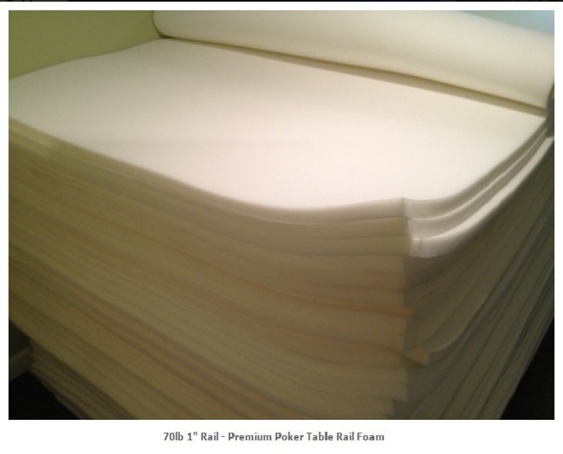 1 70lb Poker Table Rail Foam 9' X 4.5' Build Your Own Poker Tables Etsy