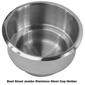 10 Dual Size Jumbo Stainless Steel Cup Holders - 10 ct. - Build Your Own Poker Tables