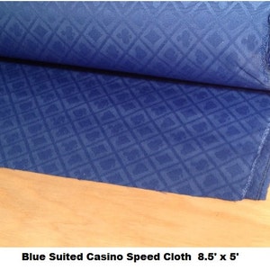 Blue Suited Casino Speed Cloth 8.5' x 5' - Waterproof - Build Your Own Poker Tables