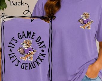 Game Day Tiger T-Shirt, Tiger Mascot Shirt, Family Matching Tiger Fan Shirt, Cute Louisiana Tiger Game Day Shirt