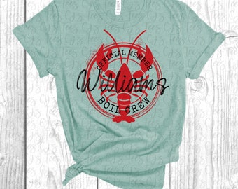 Boil Crew, Official Member, Personalized Crawfish Boil Shirt, Family Matching Boil Crew Shirts