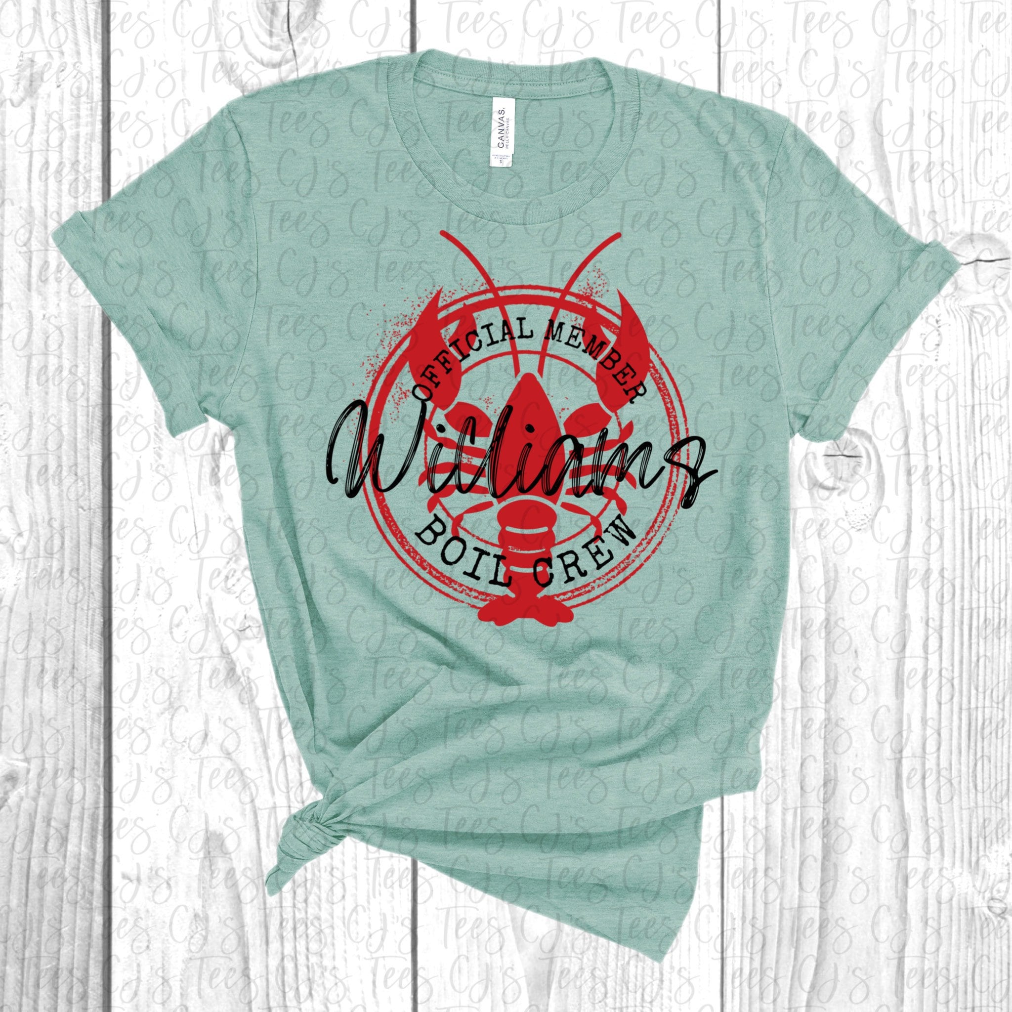 Boil Crew, Official MEMBER, Personalized Crawfish Boil Shirt, Family Matching Boil Crew Shirts