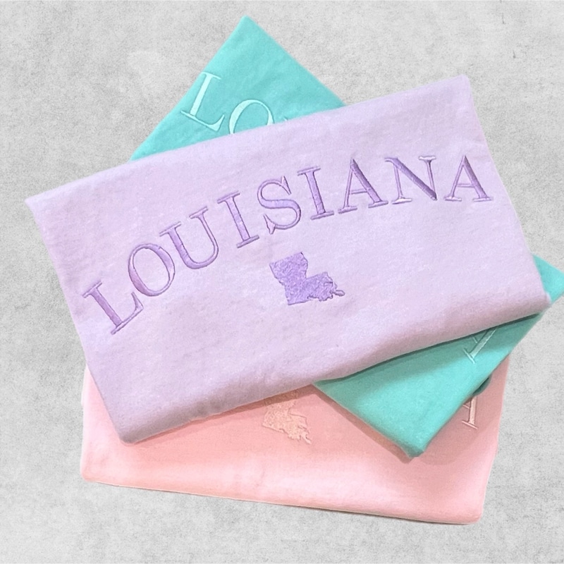 Louisiana Backwards Graphic Tee- White