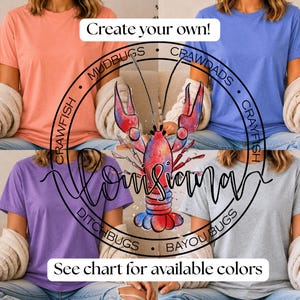 Louisiana Crawfish T-Shirt, Louisiana Tee, Crawfish Tee, Crawfish Tank image 9