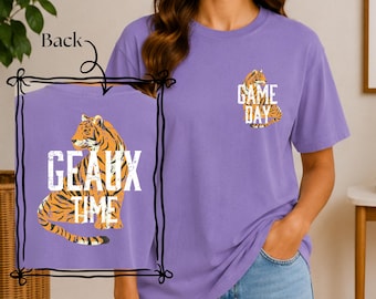 Purple Tiger Mascot Shirt, Louisiana Game Day Tee