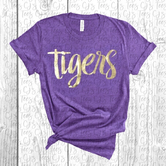 Tank LSU Shirt Purple and Gold Foil 