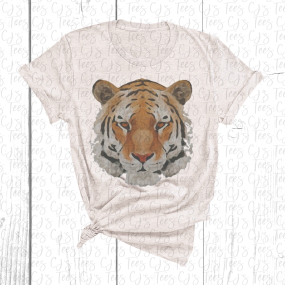 Tiger Face Shirt, Tiger Mascot Tee, Tiger Animal Face Shirt