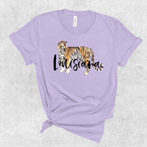 Purple & Gold Tiger Stripe Women's Sequin Design Tee