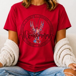 Louisiana Crawfish T-Shirt, Louisiana Tee, Crawfish Tee, Crawfish Tank Red