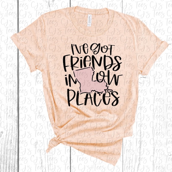 Friends in Low Places Tee, Country Music Louisiana T-Shirt, Concert Tee