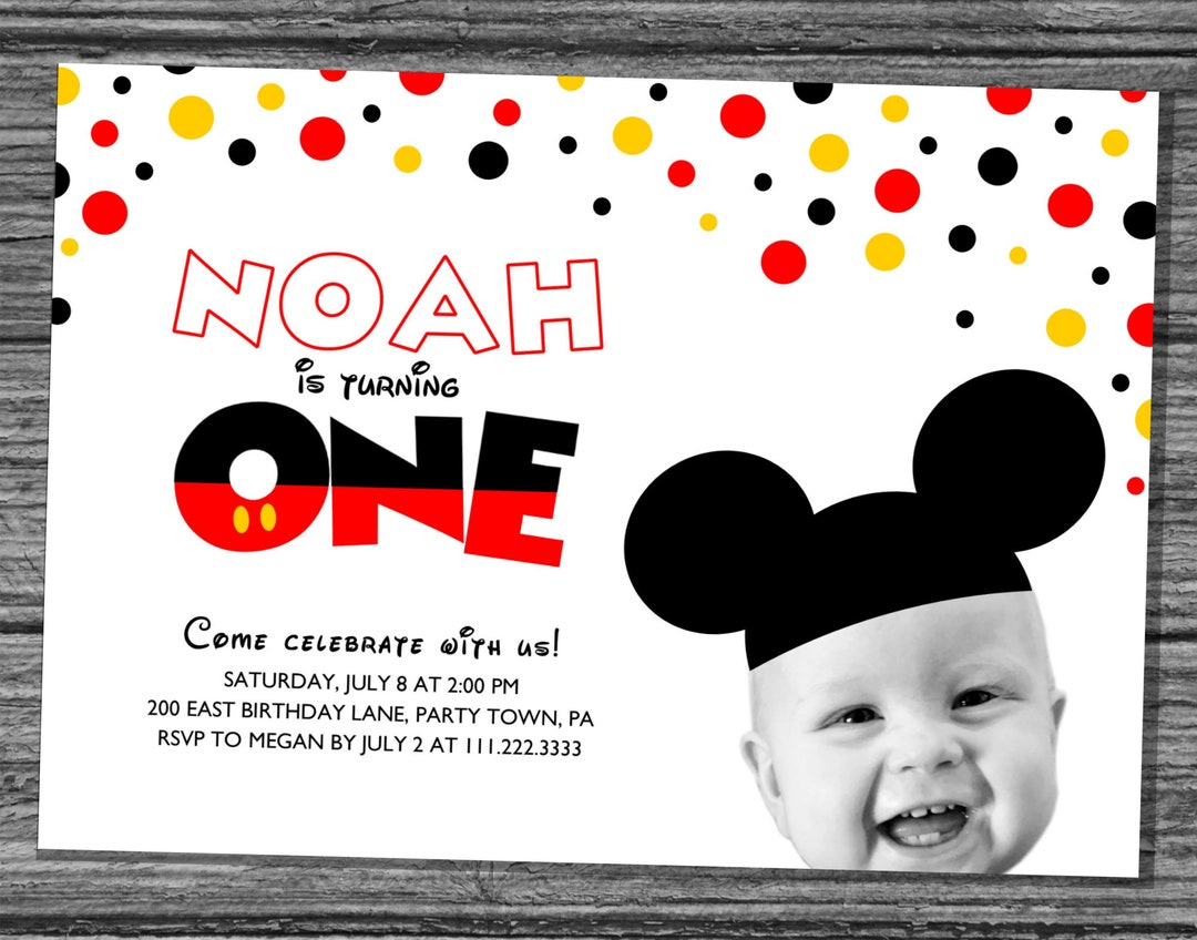 Mickey Mouse Invitation Mickey Mouse Clubhouse Mickey Mouse Invite
