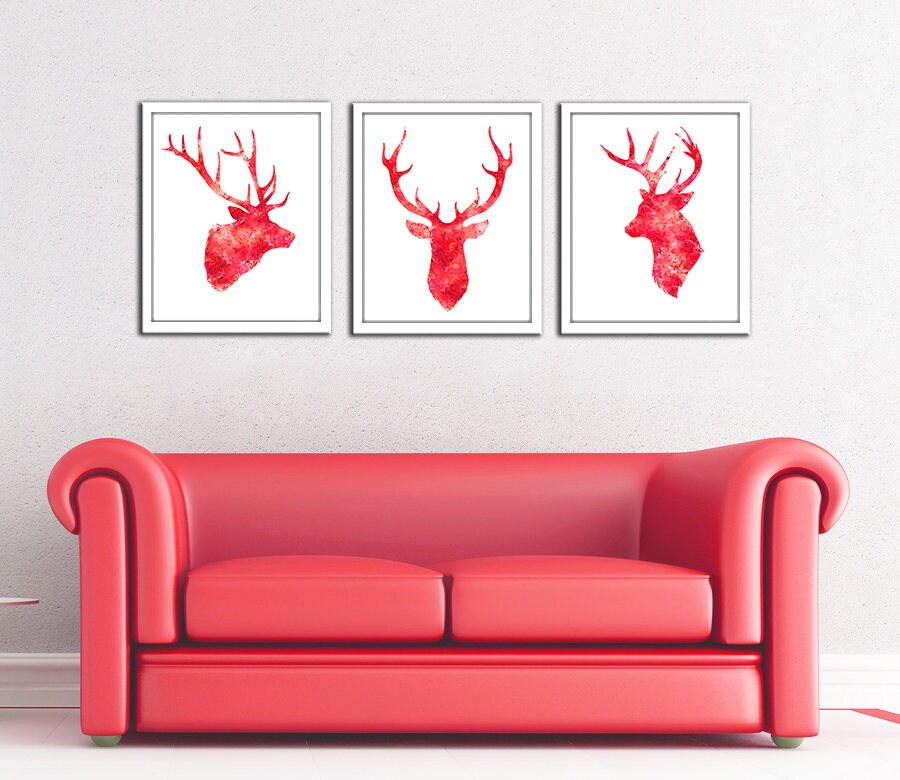 Nachtvlek Implicaties Van Red Deer Art Instant Download Red Stag Set Digital Artdeer - Etsy