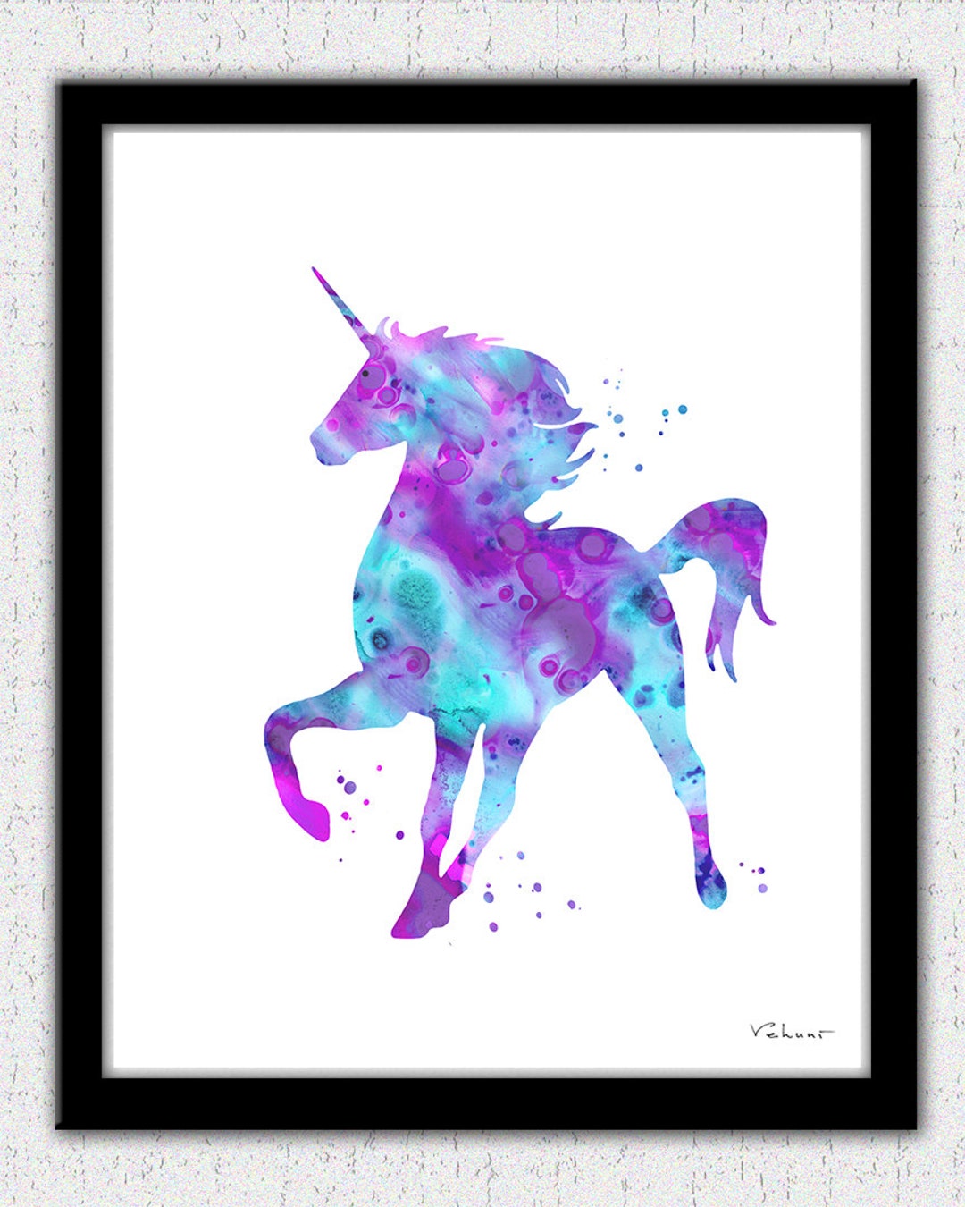 Unicorn Printable Art, Unicorn Digital Download, Unicorn Print, Unicorn ...