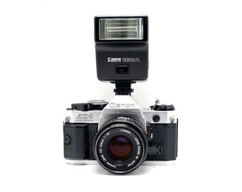 Canon AE-1 Program - 50 mm 1,8 prime-lens AE1 - vintage spiegelreflexcamera