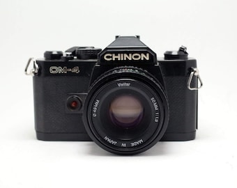 Chinon CM-4 - 35mm camera -  Vivitar 50mm f/1.9 lens - Vintage SLR K-Mount