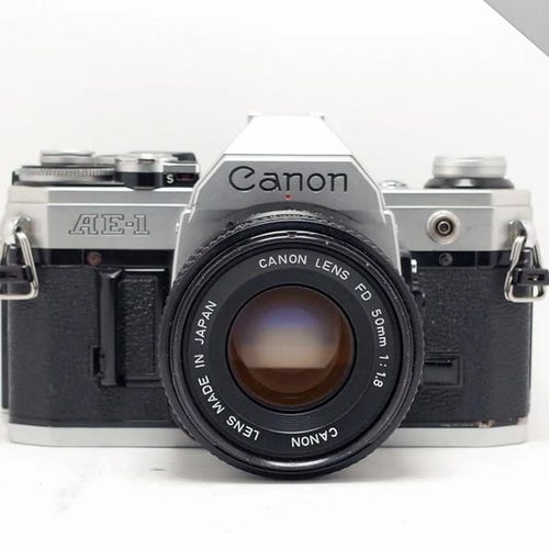 Vintage Canon AE-1 Program 50mm F/1.8 Kit Lens Film SLR