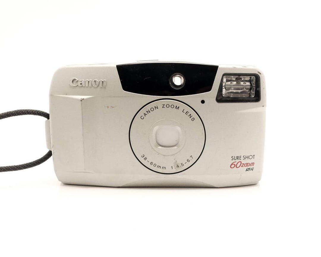 Canon Sure Shot 60 Zoom Vintage Film 35mm Point Shoot Camera Etsy