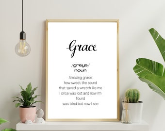 Amazing Grace Digital Wall Print
