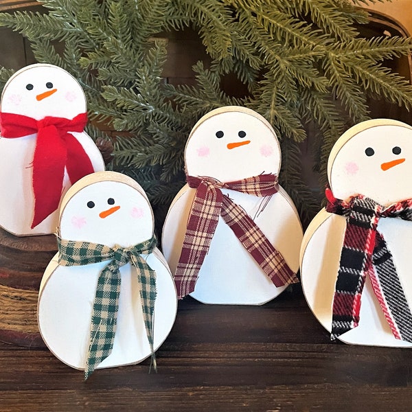 Snowman Tiered Tray Decor, Winter Shelf Sitter, Farmhouse Tray Decor, Mantel Christmas Decor, Winter Valentine's Day Decor, Hot Cocoa Bar