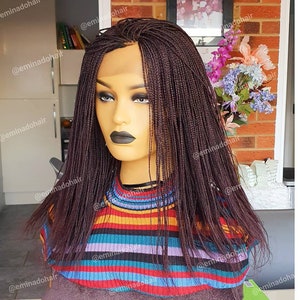 Knotless braid wig for black women gift for women  full lace front wig cornrow wigs dreadlock faux loc wig twist box braid wig micro braids